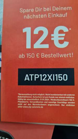 ATP Autoteile - ab 150€ Bestellwert