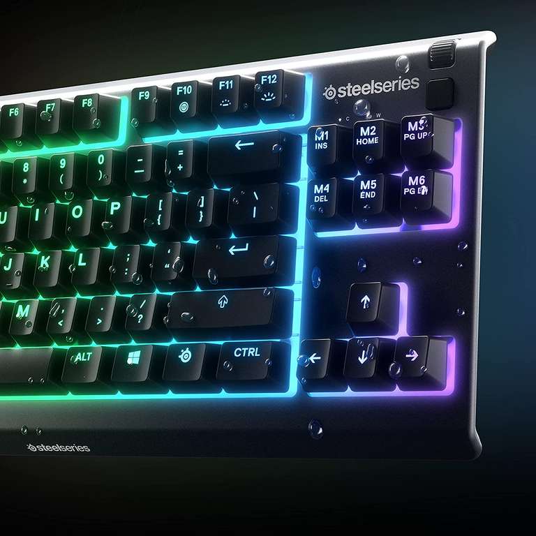 SteelSeries Apex 3 TKL Gaming Tastatur (Rubberdome, 6 Makrotasten, 8 Zonen RGB, IP32)