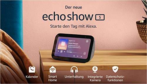 2x Echo Show 5 in Anthrazit (3. Gen) für 109,98€