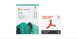 15 Monate Microsoft Family 365 + Adobe Acrobat Export PDF
