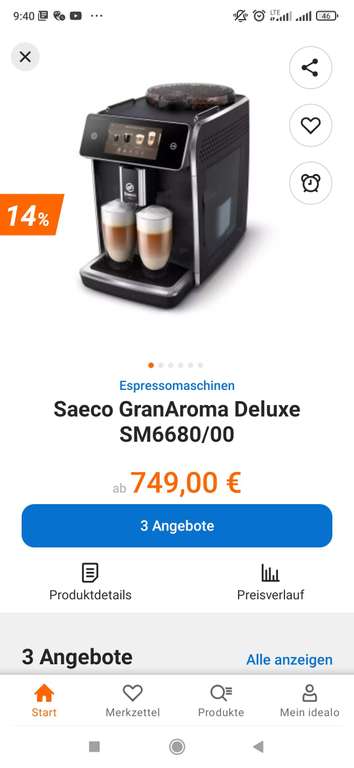 Saeco GranAroma Deluxe SM6680/00 Kaffeevollautomat