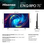 Hisense 75E7KQ PRO 189cm (75 Zoll) Fernseher, 4K UHD, QLED (CASHBACK 150€)