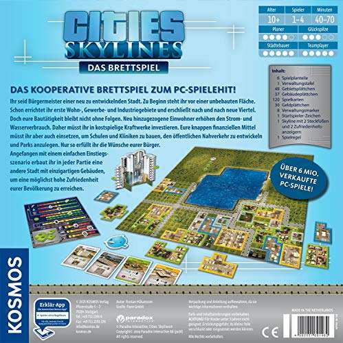 Kosmos 691462 - Cities: Skylines - Das Brettspiel (2019) | 1 bis 4 Spieler | ab 10 Jahren | BGG: 6,6