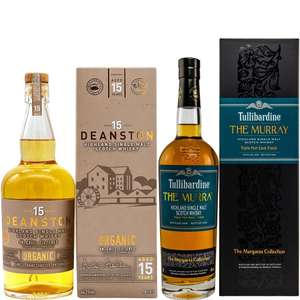 Whisky-Übersicht 254: z.B. Deanston 15 Jahre Organic für 61,45€, Tullibardine The Murray Triple Port Cask Finish für 56,90€ inkl. Versand
