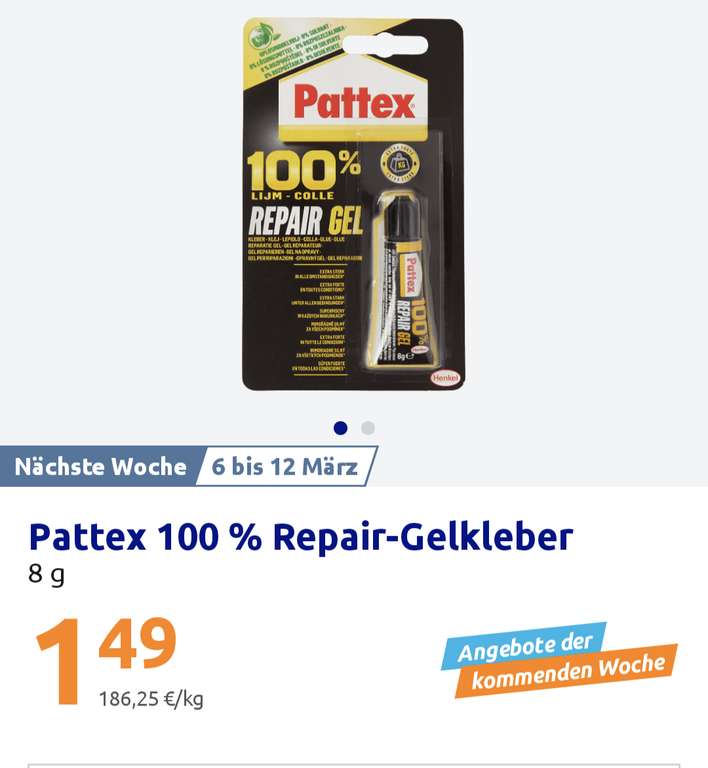 [Action] Pattex Montagekleber & Power Fix High Tak & Epoxid-Klebestoff & Holzleim D3