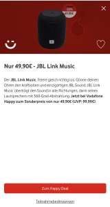 JBL Link Music über die MeinVodafone App