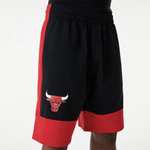 New Era NBA Colour Block Shorts in 2 Farben | LA Lakers oder Chicago Bulls, kurze Hosen in Gr. S - XL, 100% Baumwolle