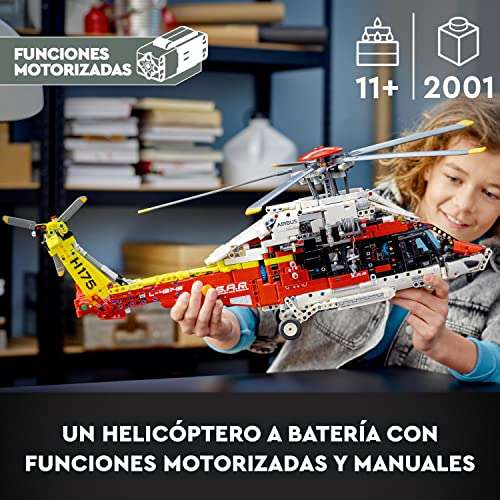 [Amazon Spanien] LEGO 42145 - Technic Airbus H175 Rettungshubschrauber | drehbare Rotoren und motorisierte Funktionen, Hubschrauber