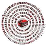 Einhell Akku-Schlagbohrschrauber 'TE-CD 18/2 Li-i +64' mit 2x2,0Ah Akku, Schnellladegerät, Koffer und Zubehör