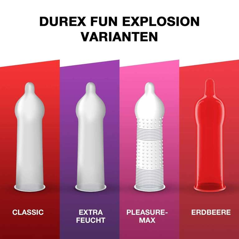 Durex Love Mix Kondome-Mischung – Mit 4 verschiedenen Kondom-Sorten, stilvolle Aufbewahrungsbox – 30er Pack