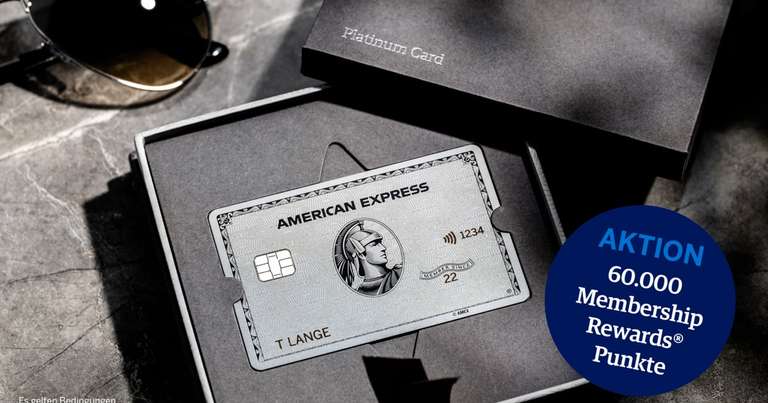 American Express Upgrade Gold zu Platinum für 60.000 Membership Rewards, 10k EUR Mindestumsatz in 6 Monaten
