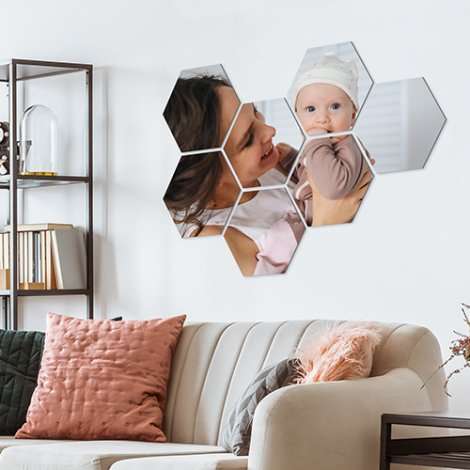 Lieblingsfoto : Foto über mehrere Hexagone | z.B. 6 Stk. für 12,89€ | Versandkostenfrei