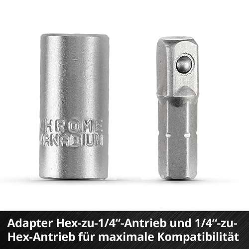 Einhell L-CASE 37-tlg. Bit- und Ratschen-Set (25-mm-Bits, Ratsche, Schnellwechselbithalter, inkl. Aufbewahrungsbox) für 16,49€ (Prime)