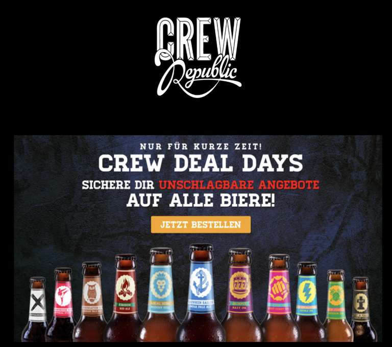Crew Republic - CREW Deal Days z.B Fireside für 23,99€ Craft Beer / Bier