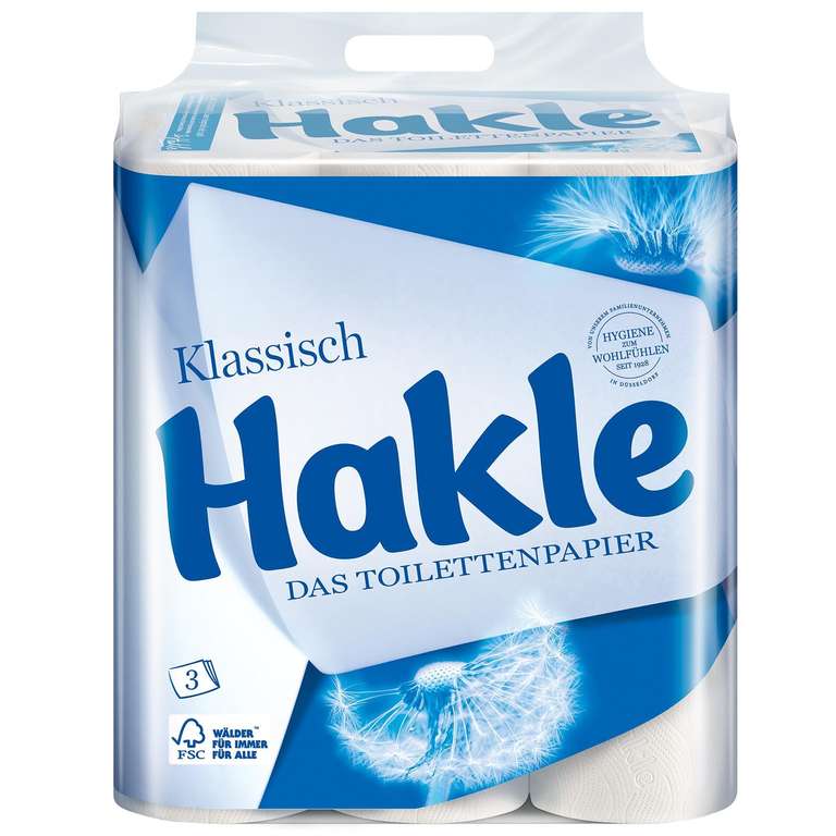(Prime) Hakle - Toilettenpapier Klassisch Weiß 24 Rollen