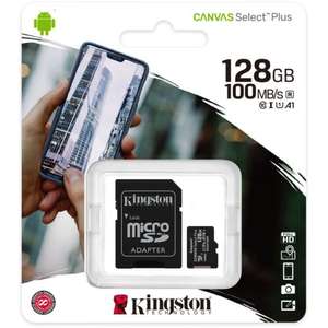 128GB Micro SD Speicherkarte Kingston Micro SDXC inkl. SD Adapter 100MB/s