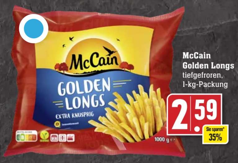 McCain Golden Longs Pommes 1kg für effektiv 24 Cent (Angebot + Cashback) [Edeka / Marktkauf Südwest + Wasgau] - Scondoo + smhaggle