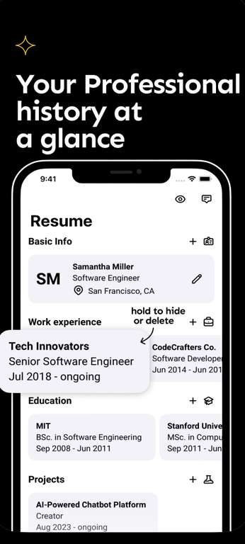 [iOS AppStore] Resume maker / Lebenslauf erstellen CV Create (kostenlose Lifetime-Lizenz)