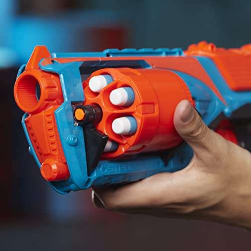 Nerf Elite Strongarm: orangefarbener Blaster – Rotationstrommel, Schnellfeuer, 6 Nerf Elite Darts für 10,60€ (Prime)