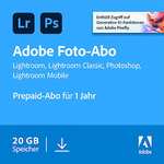 [Amazon] Adobe Creative Cloud Foto-Abo - 1 Jahr Lizenz Photoshop & Lightroom