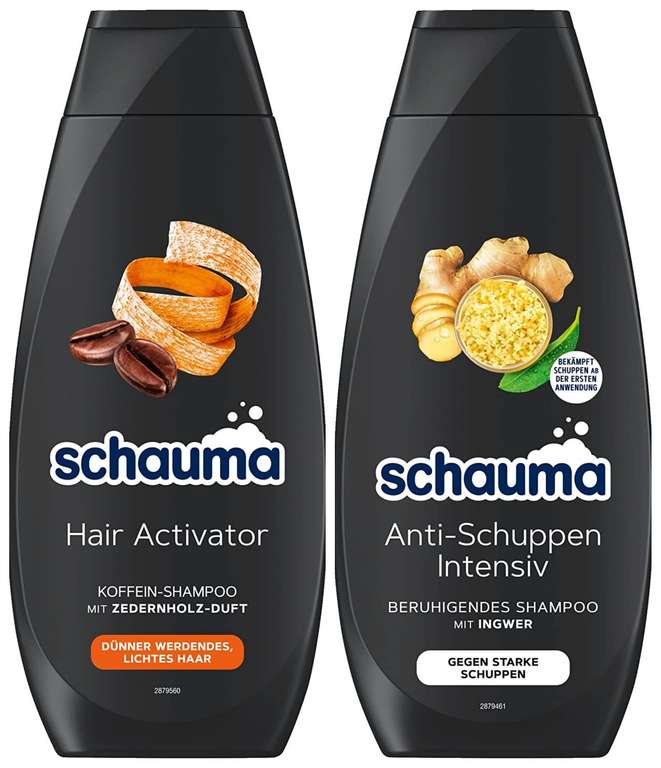 Schauma Shampoo 400ml "Koffein Hair Activator" für 1,11€ oder "Anti-Schuppen Intensiv" für 1,25€ [Prime Spar-Abo]