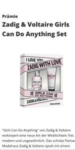 Glamour mit Prämie Zadig & Voltaire Girls Can Do Anything Set (Wert 40,80€)oder Zadig & Voltaire Duftset - This is Love! Pour Elle(41,40€)