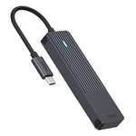 [Prime]Rapoo UCH-4001 USB-C Hub, USB-C auf USB-A, Grau USB-Adapter USB-C zu USB 3.2 Gen 1 Type A, 17 cm