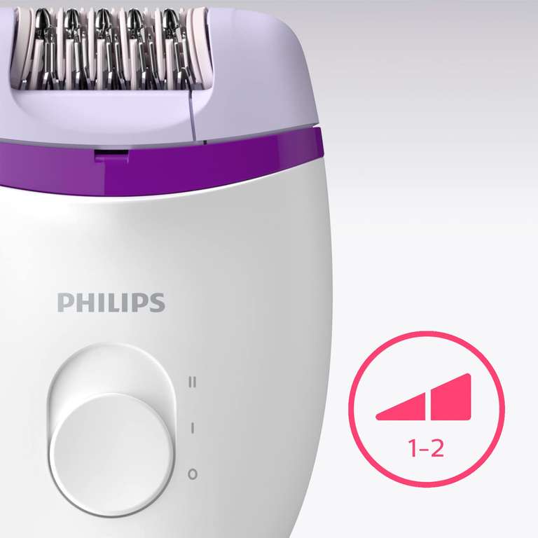 Philips Haarentfernungs-Set für den Körper mit 4 Zubehörteilen - Elektrischer Epilierer, Bikini-Trimmer, 3 mm Aufsatz