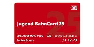 Jugend BahnCard 25: Einmalig (!) 12€ für Sechs- bis 18-Jährige