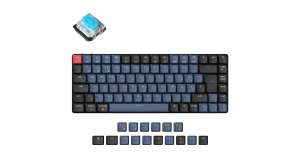 Keychron K3 Pro, Gaming-Tastatur (schwarz/blaugrau, DE-Layout, Gateron Low Profile 2.0 Mechanical Blue, Aluminiumrahmen)