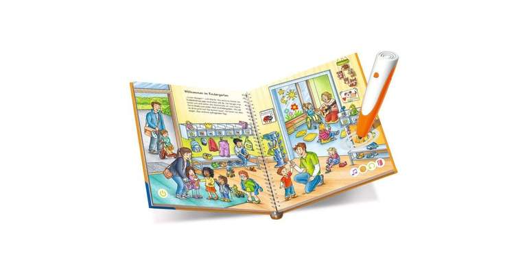 Ravensburger tiptoi Starter-Set: Mit Stift + mein Wörter-Bilderbuch Kindergarten, Lernbuch