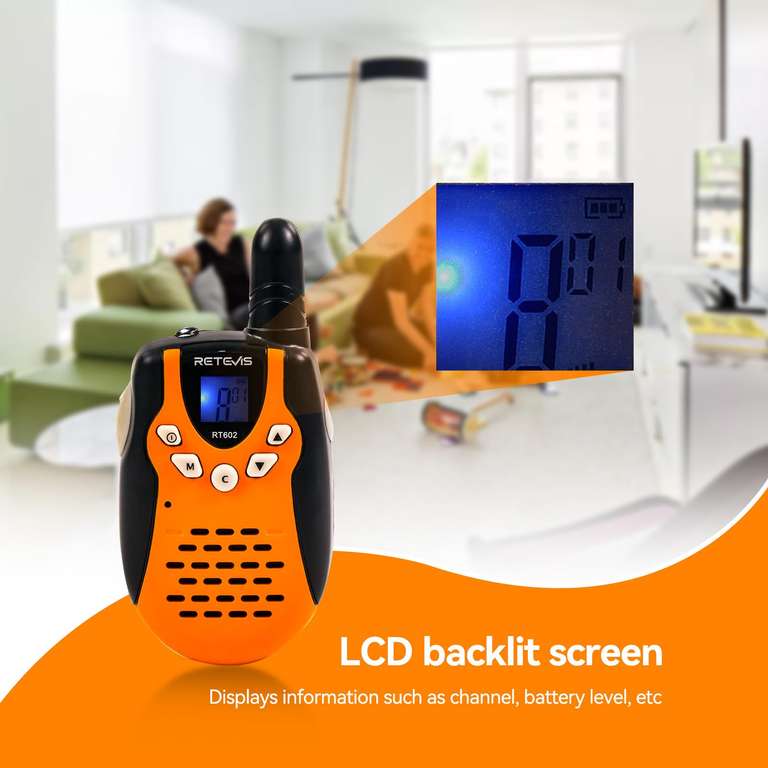 Ushining Walkie Talkie Bambini, 16 Canali Radio Giocattolo a 2 Vie con
