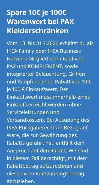 Ikea Pax Aktion