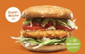 Burgerme Superwochen: Crunchy Chicken Burger für nur 5€ statt 9,49€ (MBW 8,99€/9,99€)