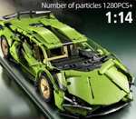 [Klemmbausteine] Lamborghini Sian FKP 37 1:14 für 11,63 Euro / 1.280 Klemmbausteine / Teilepreis 0,009208 Euro [AliExpress App]