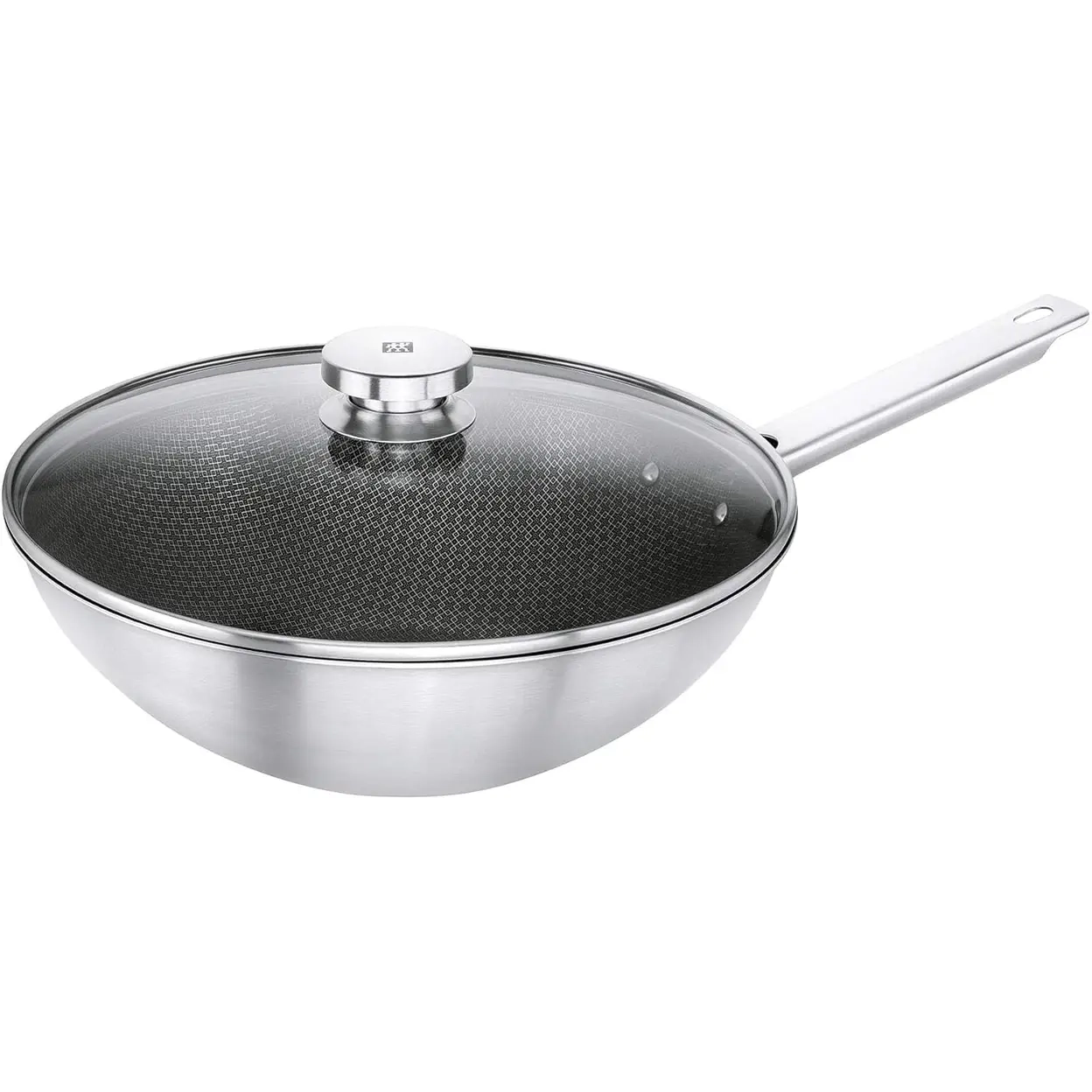 ZWILLING Joy Plus Wokpfanne 30 cm, 18/10 Edelstahl | SIGMA CLAD3, 3-lagige Antihaftbeschichtung, Glasdeckel, alle Herdarten inkl. Induktion
