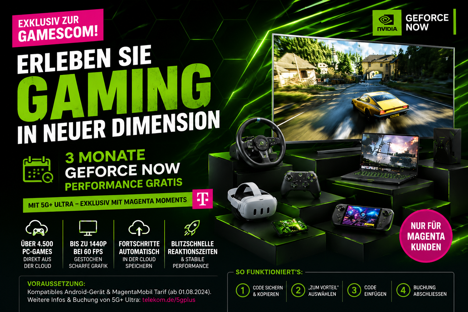 ( Magenta Moments) 3 Monate Geforce now Performance gratis