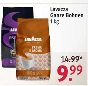 Lavazza Kaffebohnen div. Sorten (1 kg) für 8,99 € (mit App Gutschein) bundesweit