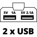 Einhell Power USB Akku Adapter für Power X-Change Serie 18 V
