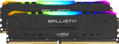 Crucial Ballistix BL2K8G32C16U4BL RGB, 3200 MHz, DDR4, DRAM, 16GB (8GBx2), CL16-18-18-36, schwarz