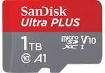 [Saturn, Ebay] 1 TB SANDISK Ultra PLUS microSDXC‐UHS‐I‐Karte, 160 MB/s, MicroSD / Micro SD, 10 Jahre Garantie