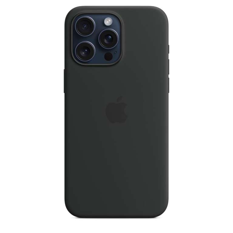 Original Apple iPhone 15 Pro Max Silikon Case mit MagSafe – Schwarz, Guave und Hellrosa für 44,50