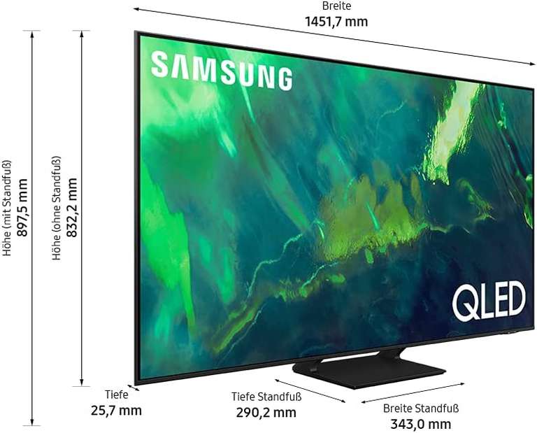 Samsung QLED Q65Q70A 65 Zoll 4K UHD SmartTV Modell 2021