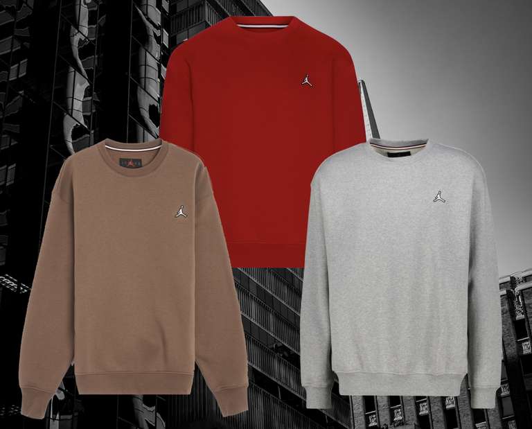 Jordan Brooklyn Fleece Sweatshirt Braun/Rot/Grau (unterschiedliche Größen S-3XL)