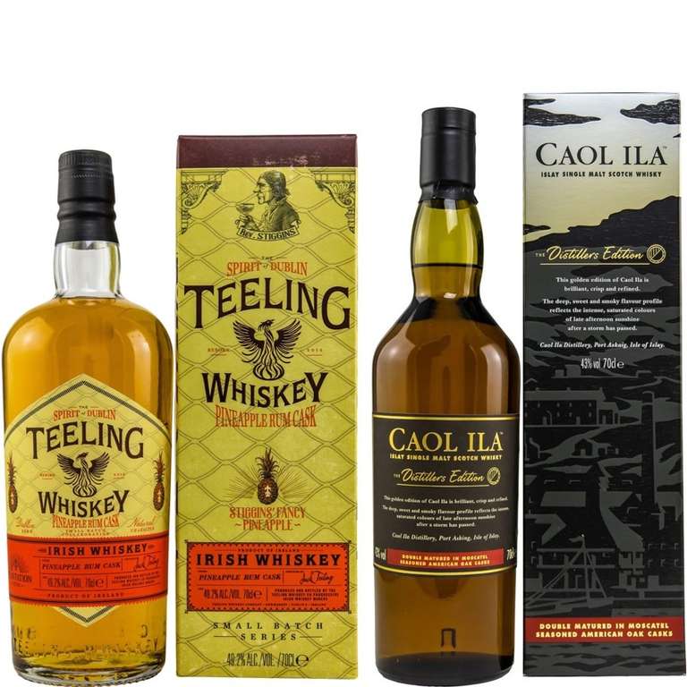 Whisky-Übersicht 248: z.B. Teeling Pineapple Rum Cask Finish für 38,90€, Caol Ila DE 2022 Moscatel Seasoned Casks für 53,90€ inkl. Versand