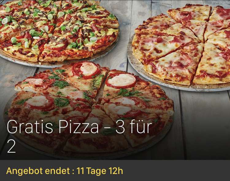 Dominos Pizza: 3 zum Preis von 2