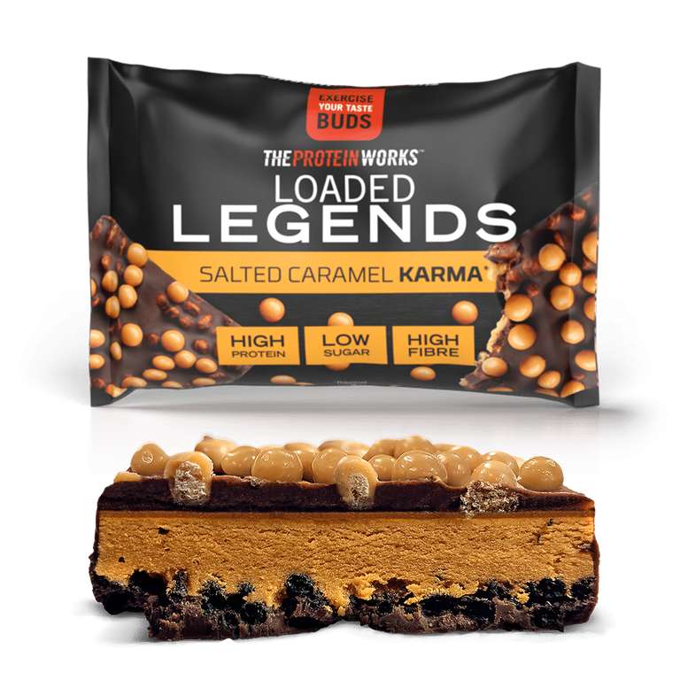 12x 50g The Protein Works Loaded Legends Proteinriegel, Salted Caramel, MHD 12.05.2023 0,99€ + Versand
