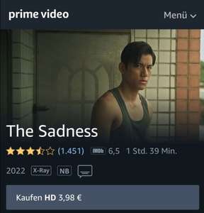 [Amazon Prime Video] The Sadness in HD für 3,98 €