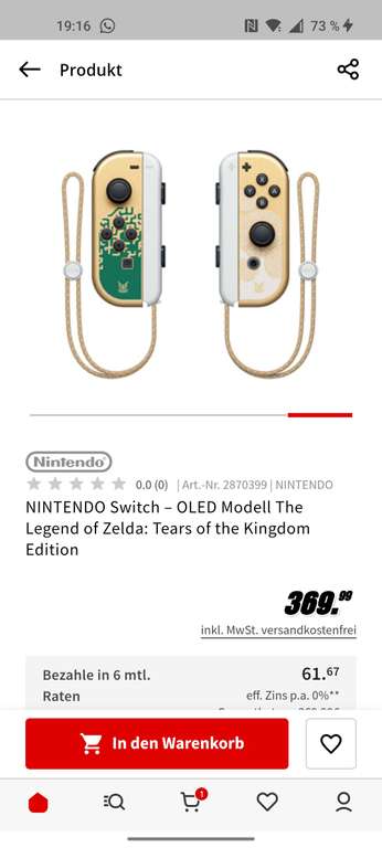 Nintendo Switch OLED - Zelda ( Vorbesteller 28.4.) 369
