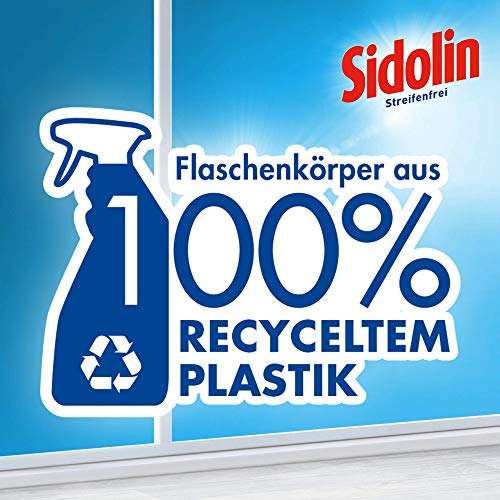 Sidolin Multi-Flächen-Reiniger, Sprühflasche, 500 ml, streifenfreier Glanz auf über 25 Flächen mit Flüssigglas Technologie [PRIME/Sparabo]